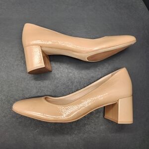 Naturalizer pumps 11 cream nude pastel patent leather Rebecca low heel new $130
